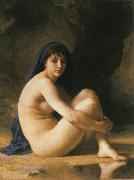 Adolphe William Bouguereau Seated Nude (mk26) oil painting on canvas